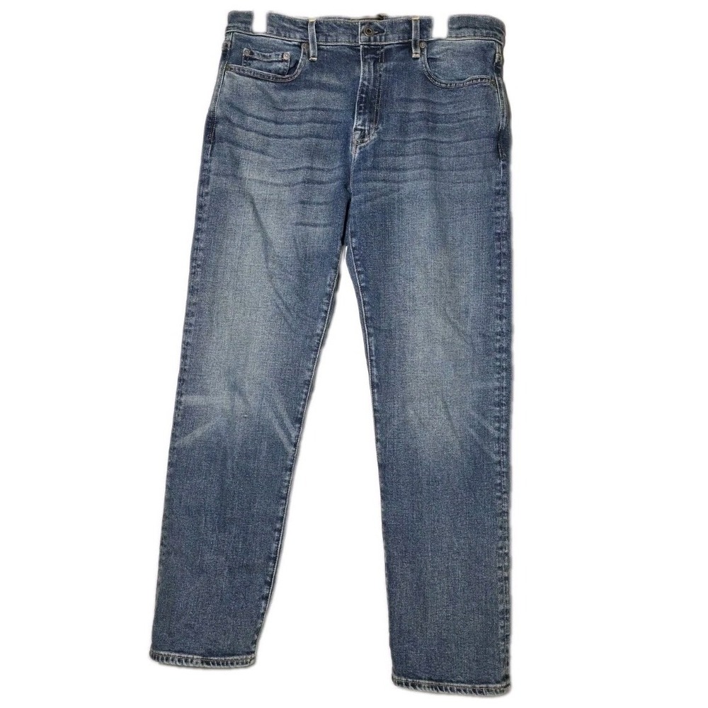 Flint and Tinder Mens Straight Fit Jeans Medium Wash Made in USA 34x30